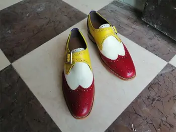 Męskie buty z imitacji skóry na niskim obcasie obuwie moda buty buty броги wiosenne botki Vintage klasyczny męski casual HG100