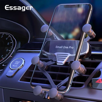 Essager Gravity Car Phone Holder For iPhone 12 Xiaomi mi Universal Air Vent Mount Holder For Cell Phone in Car Holder Clip Stand