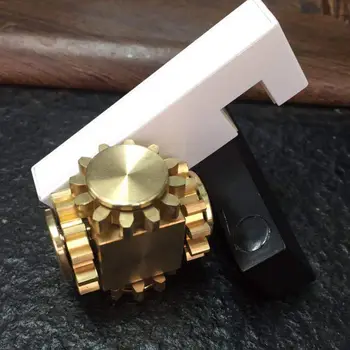 Fidget Cube Spinner Metal Brass Linkage 4 Gears Spin Finger Desk Toy Niepokój, Stres Reduktor Gra