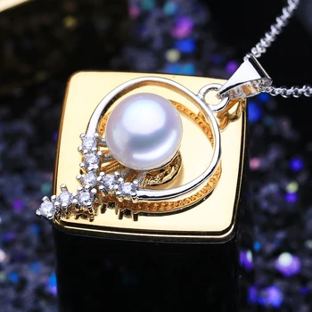 ФЕНАСИ naturalne perły Naszyjnik dla kobiet biżuteria z pereł spersonalizowane wisiorek z łańcuchem sześciennych cyrkon naszyjnik naszyjnik hurtowych