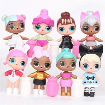 Lol Surprise Series Cute Lol Dolls Action Figure PVC Model Ornament Zabawki dla Dzieci Zestaw dla Dzieci Prezenty Na Urodziny