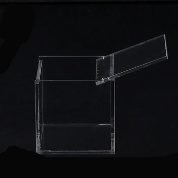 Najpopularniejsze akrylowe przezroczyste pudełka do przechowywania przezroczyste kwadratowe uniwersalne prezentuje plastikowe pudełka do przechowywania biżuterii