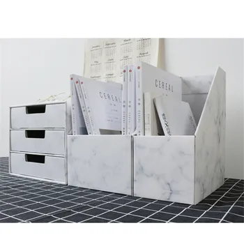 Baffect Nordic kartonowy biurowy szuflada do przechowywania książek pudełka do przechowywania papieru formatu A4, długopis biurowy organizator tenis Oraganiser