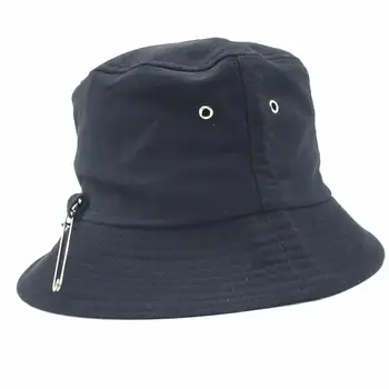 KPOP Bangtan Boys SUGA JIN JH Bucket Hats fishing Hats sun cap wear Cotton big pin solid color fisherman hat