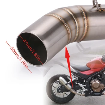 Honda CBR500R CB500F CB500X układ wydechowy motocykla Mid Link Pipe Slip On 51 mm średnia rura ze stali nierdzewnej