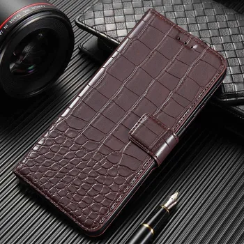 Etui z klapką apartament dla Samsung Galaxy M51 etui portfel Krokodyli i tekstury skóry książka telefon Coque