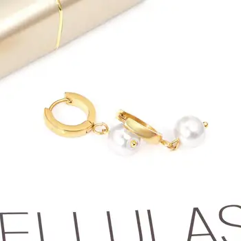 LUXUKISSKIDS moda koreański 8 mm fałszywe perłowe krople i kolczyki kolczyki Kolczyki ze stali nierdzewnej Pendientes aretes de mujer biżuteria 2020
