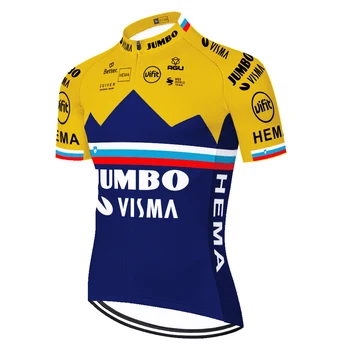 2021 pro team JUMBO VISMA jazda na Rowerze Jersey lato Górski Jersey rower Mayo ciclismo odzież sportowa ropa ciclista hombre