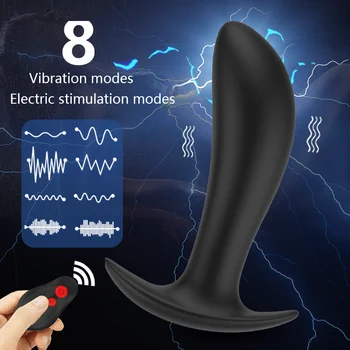 Elektryczny Szok Korek Analny Dildo Wibrator Masażer Prostaty Bezprzewodowe Zdalne Wibratory Sex Zabawki Dla Mężczyzn Dorosłych Sex Zabawki Dla Kobiet