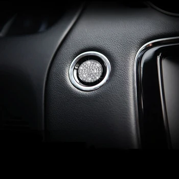 Dla Jaguar XE XJ XF XFL F-PACE f pace X761 F-TYPE Chrome Start Engine Stop przycisk pokrywa pierścień wykończenie naklejka akcesoria samochodowe