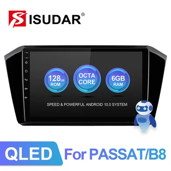 ISUDAR V72 QLED 4G Android Car Radio do VW/Volkswagen Passat b8 Magotan - GPS CANBUS Quad Core 6GB RAM ROM 128G DVR no 2din