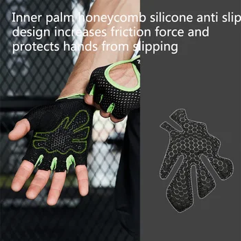 Oddychające silikonowe antypoślizgowe rękawice Sportowe rękawice do ćwiczeń na siłowni,Cross-trening, fitness, kulturystyka, najlepiej nadaje się dla mężczyzn i kobiet
