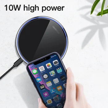 DCAE 10W Fast Qi Wireless Charger for iPhone 11 X XS Max XR 8 Quick Wireless Charging Pad Dla Samsung S10 S9 S8 Huawei P30 Pro