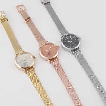 MREURIO damskie zegarki siatkowy pasek bransoletka Wirstwatch moda codzienny prezent cienkie uniwersalne kwarcowy zegarek dla młodych dam