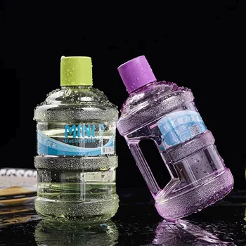 Twórczy nowy dużej pojemności plastikowy kubek mini wiadro przenośny szczelność 650 ml ładna butelka wody pić sok duży