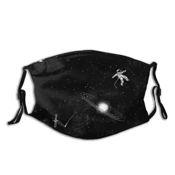 Grawitacyjna Unisex Ekologiczna Maska Do Twarzy Astronauta Kosmiczna Galaktyka Anty Mgła Maska Przeciwpyłowa Z Filtrem Pokrywa Ochronna Maski