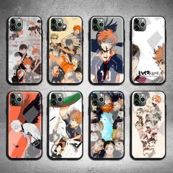Haikyuu Hinata attacks Anime Phone Case hartowanego szkła dla iPhone 11 Pro XR XS MAX 8 X 7 6S 6 Plus SE 2020 case