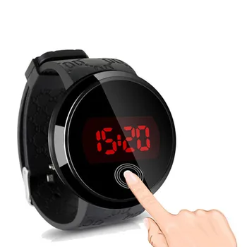 Nowe dziecko zegarek silikonowy wodoodporny ekran dotykowy led elektroniczny zegarek chłopiec dziewczynka prezent świąteczny