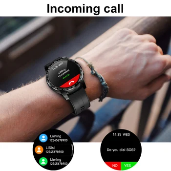 1,3-calowy pełny ekran dotykowy smart-zegarki męskie pulsometr Bluetooth połączenie, SMS pogoda na 30 dni oczekiwania sportowe inteligentnego zegarka kobiety