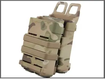 Airsoft MULTICAM Fast Mag Molle Pouch M4 Double FastMag Clip / 5.56 mm Magazine