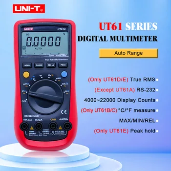 UNIT UT61E multimetr cyfrowy True rms Auto Range UT61A/B/C/D AC DC Meter Data Hold Multimetre+USB, monitor napięcia i prądu