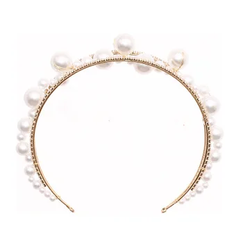 Luksusowa moda perły Kryształ obręcz do włosów dla kobiet kobiece włosy elegancka opaska na głowę akcesoria mujer oprawy turban dziewczyny włosy Headwea