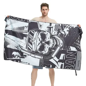 Duży ręcznik osobowości mężczyźni kobiety ręcznik plażowy joga prostokąt drukowane ręczniki z mikrofibry/szybkoschnące ręczniki sportowe