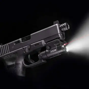 Tactical XC2 Ultra Laser Light Compact Pistol Flashlight Combo Red Dot Laser LED MINI White Light 200 Lumenów Airsoft Flashlight