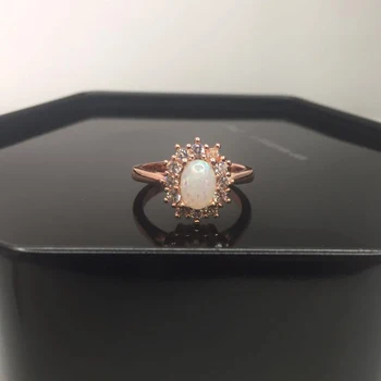 HuiSept moda kobiece 925 Srebrny pierścień owalny kształt opal Cyrkon kamienie biżuteria pierścienie do ślubu prezent hurtownia
