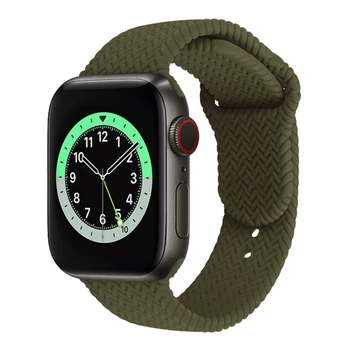 Sportowy pasek do zegarka Apple watch pasek 44 mm 40 mm 38 mm 42 mm pleciona bransoletka silikonowa Solo Loop mc series 3 4 5 se 6