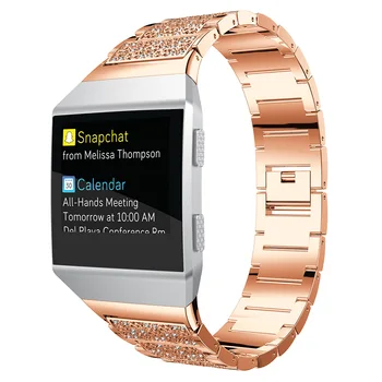 Dla Fitbit Ionic Watch Band metalowy pasek ze stali nierdzewnej bransoletka luksus wymiana paska bransoleta dla Fitbit Ionic akcesoria