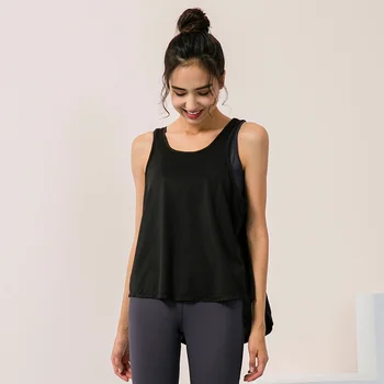 2020 New Yoga Tops Women Sportswear Gym Vest Fitness Sport Top odzież damska bez rękawów Running Yoga shirt Quick Dry Top Yoga