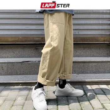 LAPPSTER mężczyźni hacki japoński meble spodnie-cargo 2020 kombinezony męskie Harajuku spodnie-cargo korea moda Vintage biegaczy spodnie