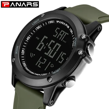 PANARS Watch Mens Digital Wathes Sports Wodoodporny Alarm Clock LED zegarek chronograf Dual Time Zegarki Relogio Masculino
