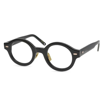 Ацетатная Wzór Okrągła Oprawa Do Punktów Mężczyźni Okulary Retro Kobiety Optyczna Krótkowzroczność Przepisane Im Oprawki Okularowe Przezroczyste Okulary Oculos