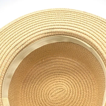 2019 prosta letnia damska casual Panama rodzic-dziecko kapelusz plaża kapelusz Pani kobiety płaskie pola kwiat Słomkowy kapelusz glris Sun Hat