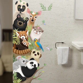 Słodkie Zwierzęta, Panda, Koala Kreskówka Winylowe Przyjaciele Naklejki Ścienne Do Pokoju Dziecka Przedszkole Klasa Dekoracyjne Naklejki Sztuka Posterva