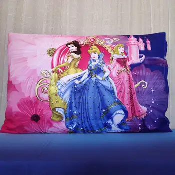 Disney Princess Pillow sham for Kids Bedroom Decor Girls Pościeli Pillow Covers 1 piece case Children ' s 3D Wzór Shell 48*74cm