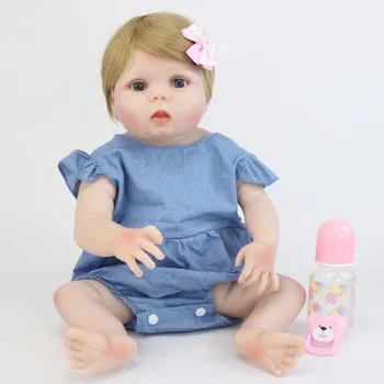 55 cm miękki silikon Reborn Lalki Baby zabawki realistyczne dzieci prezent na Urodziny Bebes Alive Vlnyl noworodki lalki śliczne dziewczyny Bonecas