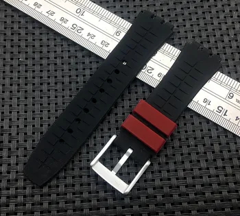 Wysokiej jakości czarny czerwony nurkowanie 20 mm*25 mm, silikonowy pasek gumowy do zegarka Swatch pasek watchband Red wheel YYS4004 YYS serii