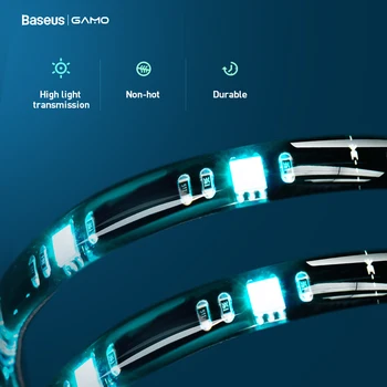 Baseus Smart LED Strip RGB 5050 LED USB Light Strip For Gamer PC TV Room Color Backlight 5V Ledstrip Wire Cable RGB LED Stripe