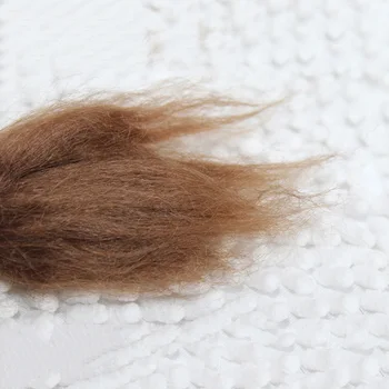 15 cm Reborn Lalki Hair lalka akcesoria bezpośredni miękki moher dla Reborn Baby Doll brązowy jasny kolor włosów 6 cali 13 g