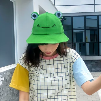 Rodzic-dziecko żaba Rybacki kapelusz koreańskiej wersji dzikiej ładny kapelusz Słońca baseny dla dorosłych kobiet krem do opalania letni piknik kapelusz prezent
