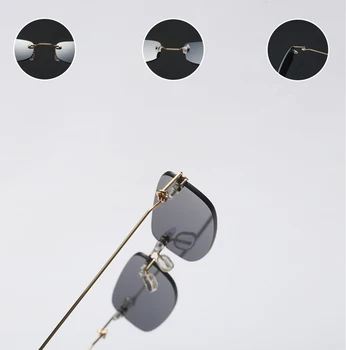 SGYOUWANT bez oprawy wąskie okulary Kobiety marka projekt retro prostokątne okulary dla mężczyzn małe osoba punkty odcienie