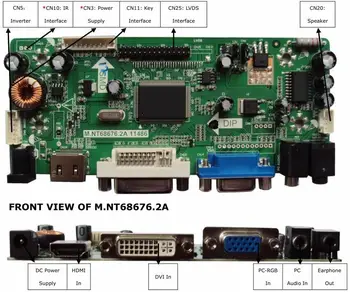 Yqwsyxl Control Board Monitor Kit dla LTN156AT16 HDMI + DVI + VGA LCD LED screen Controller Board Driver