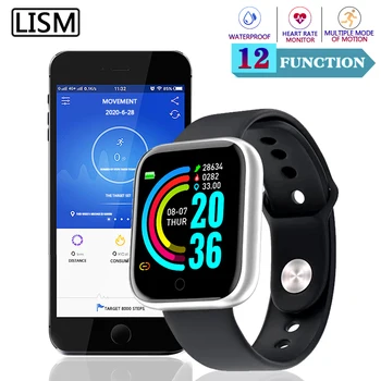 LISM Smart Watch Mężczyźni Kobiety pomiar ciśnienia krwi inteligentne bransoletka wodoodporny fitness tracker monitor rytmu serca Smartwatch