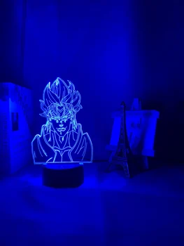 Anime JoJos dziwne przygody akrylowa lampka nocna do sypialni Wystrój światło czujnik dotykowy kolorowy stół Led Dio rysunek