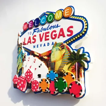 Las Vegas Magnes na lodówkę pamiątka Nevada, STANY zjednoczone twórczy ładny 3d Magnes żywicy do wnętrza lodówki biznes i pomysły na prezenty na Urodziny