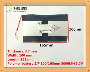 Tablet bateria 3.7 V 8000mAH 37100165 polimerowa li-ion / li-ion bateria do tabletu