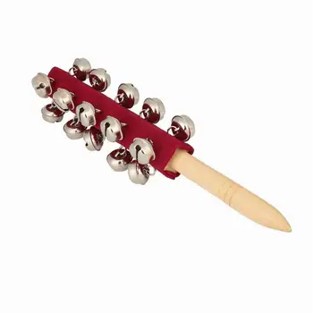 Drewniany ręcznie 21 Jingle Bells Bar Sleigh Stick dziecięca zabawka instrument perkusyjny zabawka dla KTV Party Children Kid